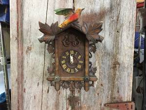 lot 233 image: Older German 2 Weight Cuckoo Clock