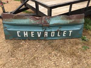 lot 240 image: Vintage 1960s Chevrolet Pickup Tailgate Art