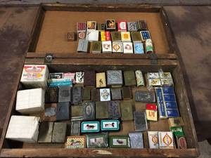 lot 270 image: Vintage Matchbox - Matchbook cases & Nifty Wooden Case