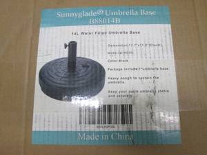 lot 398 image: sunnyglade umbrella base 14 liter w...