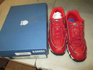 lot 6 image: k-swiss mens size 9.5 red shoes ope...