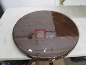 lot 41 image: 24 inch round walnut table top, top...