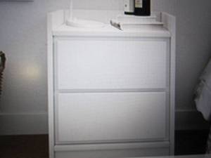 lot 44 image: Accent Adagio Nightstand, white, op...