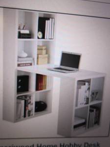 lot 125 image: Ameriwood Hobby Desk, white, open b...