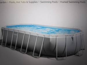 lot 128 image: Intex 20x 52 pool, open box...