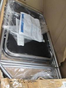 lot 138 image: metal chairs legs arrre bent open b...
