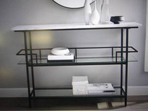 lot 168 image: crosley aimee bar with faux marble ...