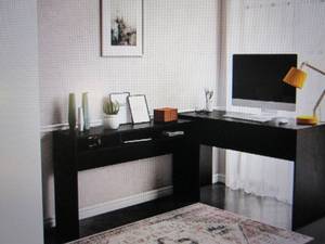 lot 169 image: ameriwood larkin L shaped desk open...