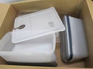 lot 180 image: box of plastic totes ...