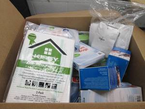lot 213 image: box of vacuum bags and filters, kir...