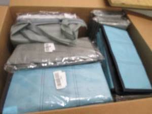 lot 214 image: fabric storage organizers, open box...