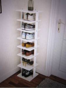 lot 262 image: White 7 tier shoe rack, open box ...
