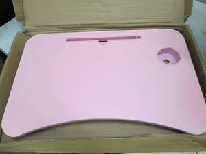 lot 268 image: Pink Laptop foldable table with dri...
