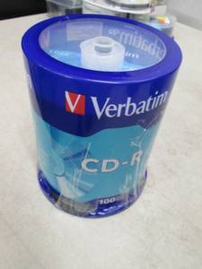 lot 294 image: Verbatim 100 pack of dvd-r 16 700mb...