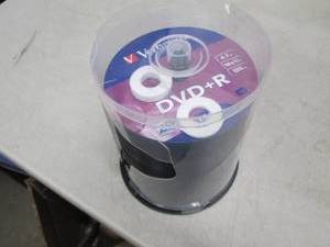 lot 295 image: Verbatim 100 pack of dvd-r 16 , ope...