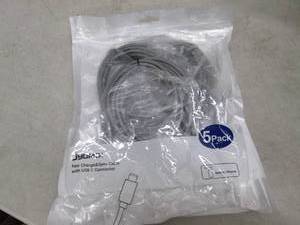 lot 323 image: 5 pack usb type C cable, android ph...