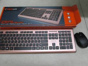 lot 326 image: Blackweb wireless silent keyboard a...