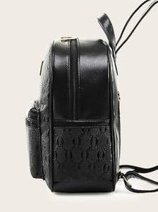 lot 14 image: Textured Pocket Front Backpack With Purse 4pcs