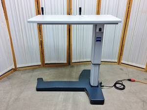 lot 1 image: MSRP $4000 Carl Zeiss Meditec AG Offset Wheelchair Adaptable Motorized Power Hi Low Instrument Table - Great As A Workstation As Well With A Smaller Footprint One just sold on eBay for $1100 plus $250 Shipping  Excellent Working Condition