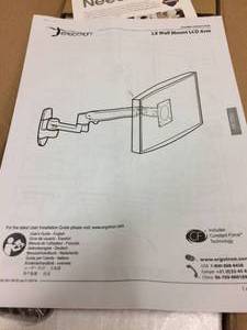 lot 32 image: MSRP $200 Ergotron LX Wall Mount LCD Arm - New In Box - See Video For All This Fantastic Ergotron Can Do