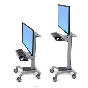 lot 45 image: MSRP $1800 Ergotron Neo-Flex SINGLE MOUNT WIDE VIEW MONITOR HEIGHT ADJUSTABLE SIT TO STAND WorkSpace Cart - EXCELLENT CONDITION Electronics Or&nbspCamera Shelf Accessory&nbspNot Included