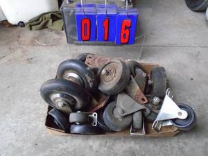 Flat of casters. As shown.