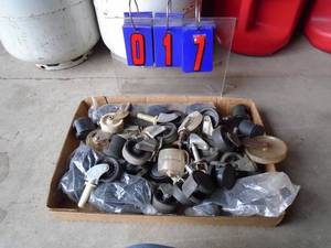 Flat of casters. As shown.