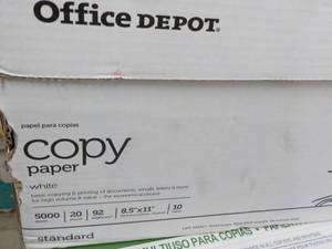 lot 8 image: Office Depot 8.5 x 11 5000 Sheets ...