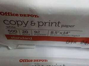 lot 10 image: Office Depot 1000 Sheets 8.5 x 14 ...