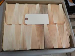 lot 16 image: Box of Tags 2.5 x 5...