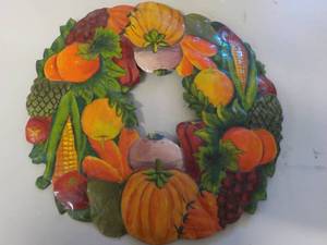 lot 32 image: Metal Fall Wreath- 18 diameter...