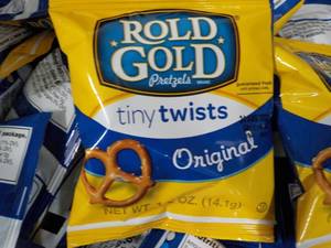 lot 104 image: 4 Cases Rold Gold Pretzels Tiny Twi...