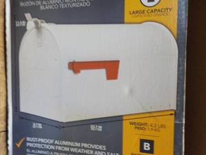 lot 117 image: Gibraltar White Mailbox and Coleman...