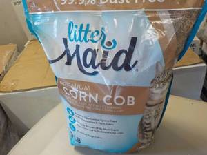 lot 158 image: Litter Maid 9 lb. bag Corn Cob Litt...