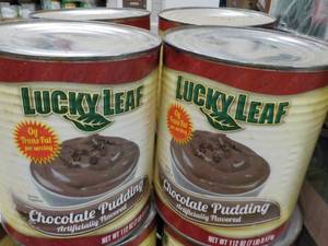 lot 195 image: 2 - 7 lb. Cans Lucky Leaf Chocolate...