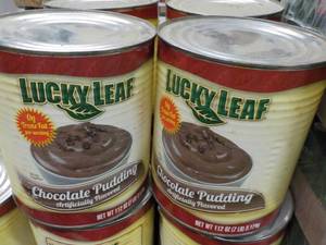lot 196 image: 2 - 7 lb. Cans Lucky Leaf Chocolate...