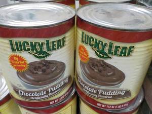 lot 199 image: 2 - 7 lb. Cans Lucky Leaf Chocolate...