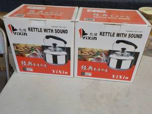 lot 222 image: 2 Stainless Steel Kettle with Sound...