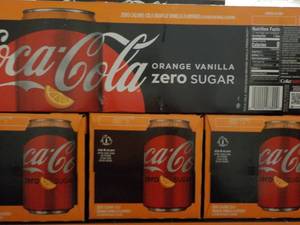 lot 264 image: 4 - 12 packs Coca Cola Orange Vanil...