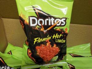 lot 284 image: 3 Cases Doritos Flamin Hot Limon Ch...