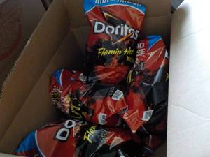 lot 313 image: 2 Cases Doritos Large Bags Flamin H...