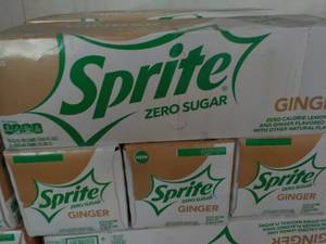 lot 319 image: 4 - 12 packs Sprite Ginger Zero Sug...