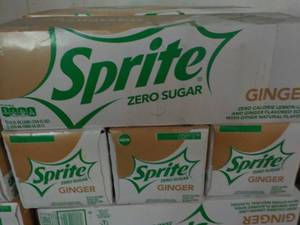 lot 320 image: 4 - 12 packs Sprite Ginger Zero Sug...