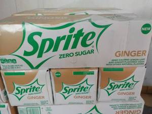 lot 321 image: 4 - 12 packs Sprite Ginger Zero Sug...