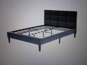 lot 1 image: Serta Jane Platform Bed - Queen ope...