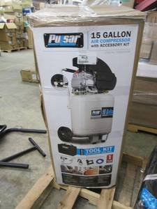 lot 13 image: Pulsar 15-Gallon Vertical Air Compr...