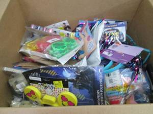 lot 43 image: Box of Assorted Party Supplies...