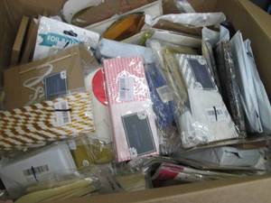 lot 62 image: Box of Assorted Party Supplies...