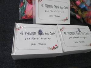 lot 74 image: 3- 48 pks Premium Thank You Cards...