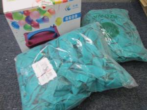 lot 84 image: Balloon Pump, 2 Bags of Balloons...